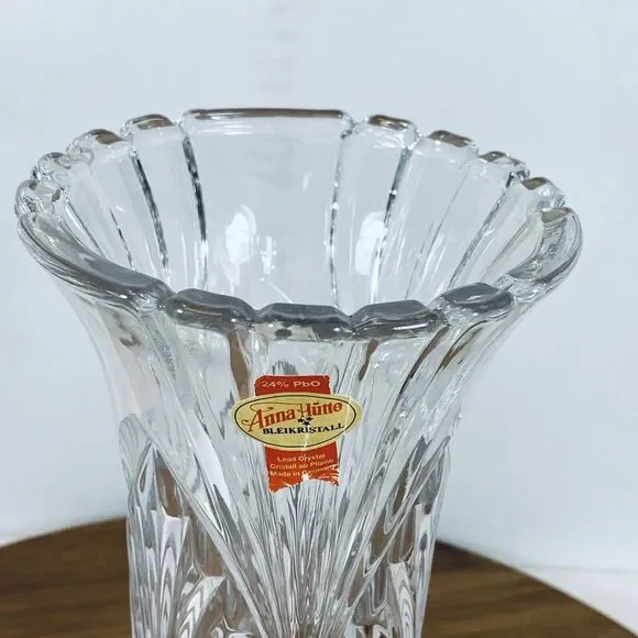 ドイツ製 Anna Hutte BLEIKRISTALL クリスタル ガラス花瓶 ドイツ製